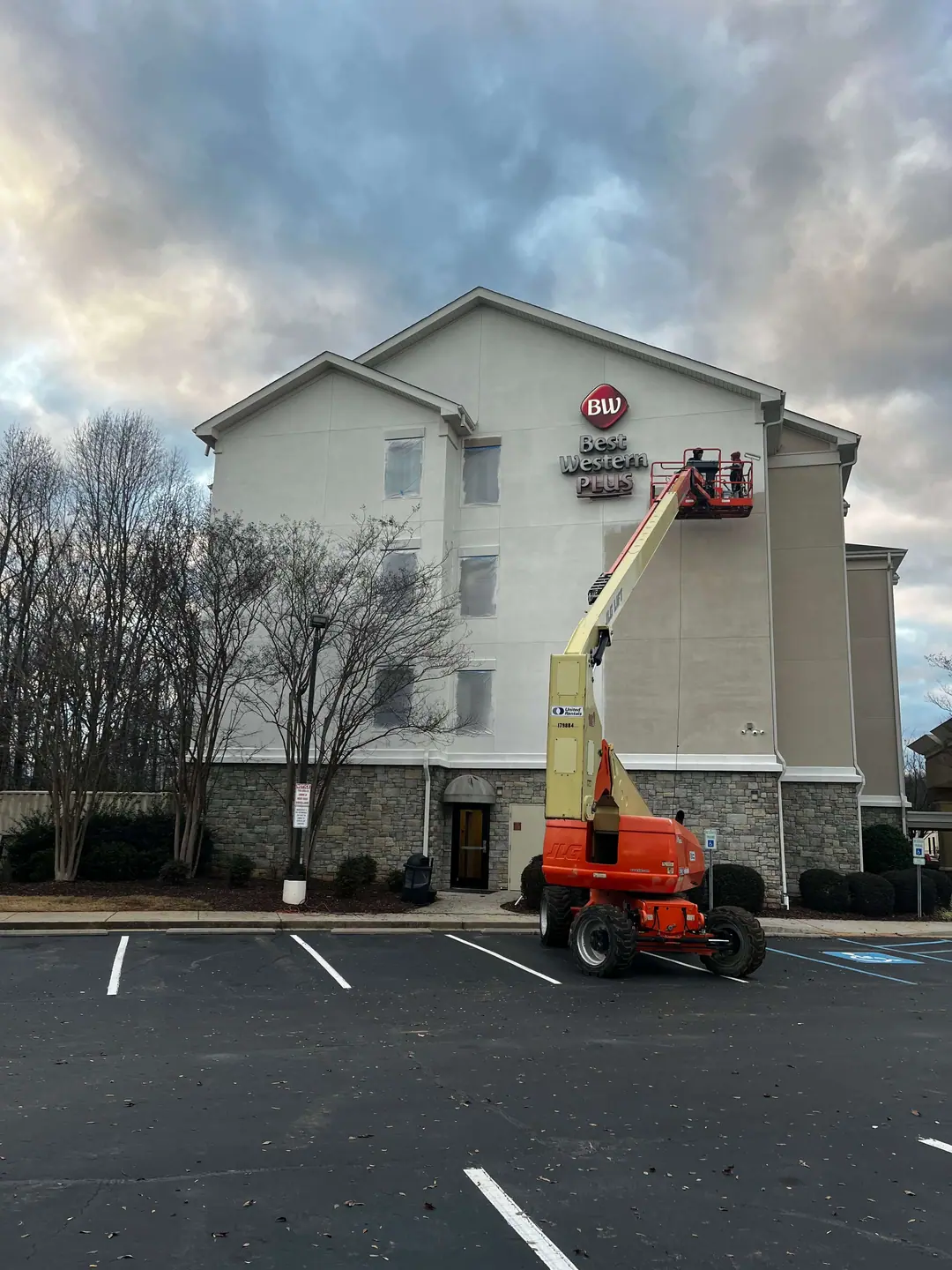 Commercial stucco application